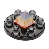 Maxbell 3D Crystal Qixing Array Ornament Cut Glass Miniature Desktop Decor Golden