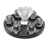 Maxbell 3D Crystal Qixing Array Ornament Cut Glass Miniature Desktop Decor White