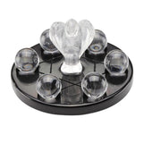 Maxbell 3D Crystal Qixing Array Ornament Cut Glass Miniature Desktop Decor White