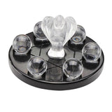 Maxbell 3D Crystal Qixing Array Ornament Cut Glass Miniature Desktop Decor White