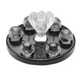 Maxbell 3D Crystal Qixing Array Ornament Cut Glass Miniature Desktop Decor White