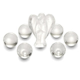 Maxbell 3D Crystal Qixing Array Ornament Cut Glass Miniature Desktop Decor White