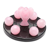 Maxbell 3D Crystal Qixing Array Ornament Cut Glass Miniature Desktop Decor Pink