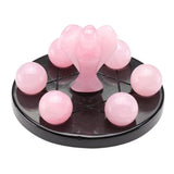 Maxbell 3D Crystal Qixing Array Ornament Cut Glass Miniature Desktop Decor Pink