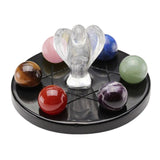 Maxbell 3D Crystal Qixing Array Ornament Cut Glass Miniature Desktop Decor Rainbow