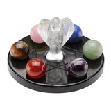 Maxbell 3D Crystal Qixing Array Ornament Cut Glass Miniature Desktop Decor Rainbow