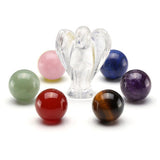 Maxbell 3D Crystal Qixing Array Ornament Cut Glass Miniature Desktop Decor Rainbow