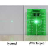 Maxbell 2xMagnetic Floor Laser Target Plate Card with Stand for Beam Application Green