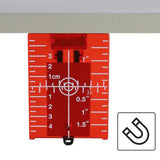 Maxbell 2xMagnetic Floor Laser Target Plate Card with Stand for Beam Application Red