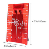 Maxbell 4xMagnetic Floor Laser Target Plate Card with Stand for Beam Application Red