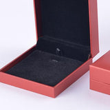 Maxbell Jewelry Packaging Box Pendant Storage Box for Wedding Gift Bright Red