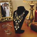 Maxbell 15x Velvet Necklace Bust Display Stands Pendant Chain Jewelry Racks