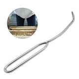 Maxbell 2xJ Shape Hook Stainless Steel Beekeeping Bee Hive Hook Scraper Tool