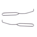 Maxbell 2xJ Shape Hook Stainless Steel Beekeeping Bee Hive Hook Scraper Tool