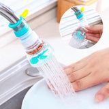 Maxbell 2x360 Deg Adjustable Faucet Extender Aerator Sprayer Nozzle Water Filter Blue