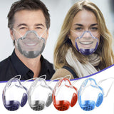 Maxbell 4 Pieces Clear Face Shield Mouth Cover Reusable Mouth