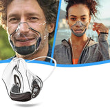 Maxbell 4 Pieces Clear Face Shield Mouth Cover Reusable Mouth
