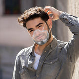 Maxbell 4 Pieces Clear Face Shield Mouth Cover Reusable Mouth