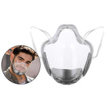 Maxbell 4 Pieces Clear Face Shield Mouth Cover Reusable Mouth