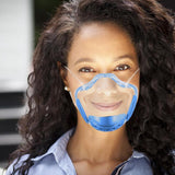 Maxbell 4 Pieces Clear Face Shield Mouth Cover Reusable Mouth