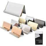 Maxbell 2xBusiness Card Holders Name Stand Collection Rack Organizer Champagne B