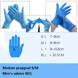 Maxbell 3x10Pcs Strong Nitrile Gloves Powder Free Pet Care Protective Gloves Blue XL