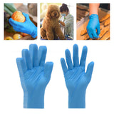 Maxbell 3x10Pcs Strong Nitrile Gloves Powder Free Pet Care Protective Gloves Blue XL