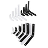Maxbell 3xHeavy Duty Shelf Bracket Wall Hanging Shelve L Shaped Brackets Black 2Inch