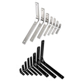 Maxbell 3xHeavy Duty Shelf Bracket Wall Hanging Shelve L Shaped Brackets Black 2Inch