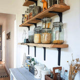 Maxbell 3xHeavy Duty Shelf Bracket Wall Hanging Shelve L Shaped Brackets Black 2Inch