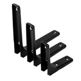 Maxbell 3xHeavy Duty Shelf Bracket Wall Hanging Shelve L Shaped Brackets Black 2Inch