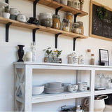 Maxbell 3xHeavy Duty Shelf Bracket Wall Hanging Shelve L Shaped Brackets Black 2Inch