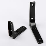 Maxbell 3xHeavy Duty Shelf Bracket Wall Hanging Shelve L Shaped Brackets Black 2Inch
