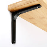 Maxbell 3xHeavy Duty Shelf Bracket Wall Hanging Shelve L Shaped Brackets Black 2Inch