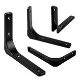 Maxbell 3xHeavy Duty Shelf Bracket Wall Hanging Shelve L Shaped Brackets Black 2Inch