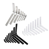 Maxbell 3xHeavy Duty Shelf Bracket Wall Hanging Shelve L Shaped Brackets Black 2Inch