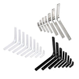 Maxbell 3xHeavy Duty Shelf Bracket Wall Hanging Shelve L Shaped Brackets Black 2Inch