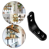 Maxbell 3xHeavy Duty Shelf Bracket Wall Hanging Shelve L Shaped Brackets Black 2Inch