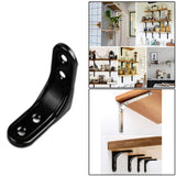 Maxbell 3xHeavy Duty Shelf Bracket Wall Hanging Shelve L Shaped Brackets Black 2Inch