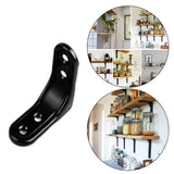 Maxbell 3xHeavy Duty Shelf Bracket Wall Hanging Shelve L Shaped Brackets Black 2Inch