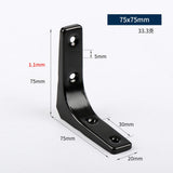 Maxbell 2xHeavy Duty Shelf Bracket Wall Hanging Shelve L Shaped Brackets Black 3Inch