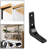 Maxbell 3xHeavy Duty Shelf Bracket Wall Hanging Shelve L Shaped Brackets Black 3Inch