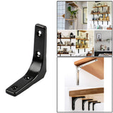 Maxbell 4xHeavy Duty Shelf Bracket Wall Hanging Shelve L Shaped Brackets Black 3Inch