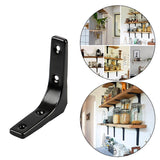 Maxbell 4xHeavy Duty Shelf Bracket Wall Hanging Shelve L Shaped Brackets Black 3Inch