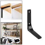 Maxbell 3xHeavy Duty Shelf Bracket Wall Hanging Shelve L Shaped Brackets Black 4Inch