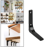 Maxbell 3xHeavy Duty Shelf Bracket Wall Hanging Shelve L Shaped Brackets Black 4Inch