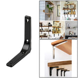 Maxbell 3xHeavy Duty Shelf Bracket Wall Hanging Shelve L Shaped Brackets Black 4Inch