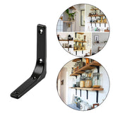 Maxbell 3xHeavy Duty Shelf Bracket Wall Hanging Shelve L Shaped Brackets Black 4Inch