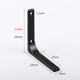 Maxbell 3xHeavy Duty Shelf Bracket Wall Hanging Shelve L Shaped Brackets Black 5Inch