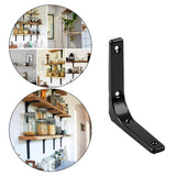 Maxbell 3xHeavy Duty Shelf Bracket Wall Hanging Shelve L Shaped Brackets Black 5Inch